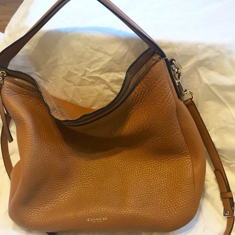 Brown leather Coach bag